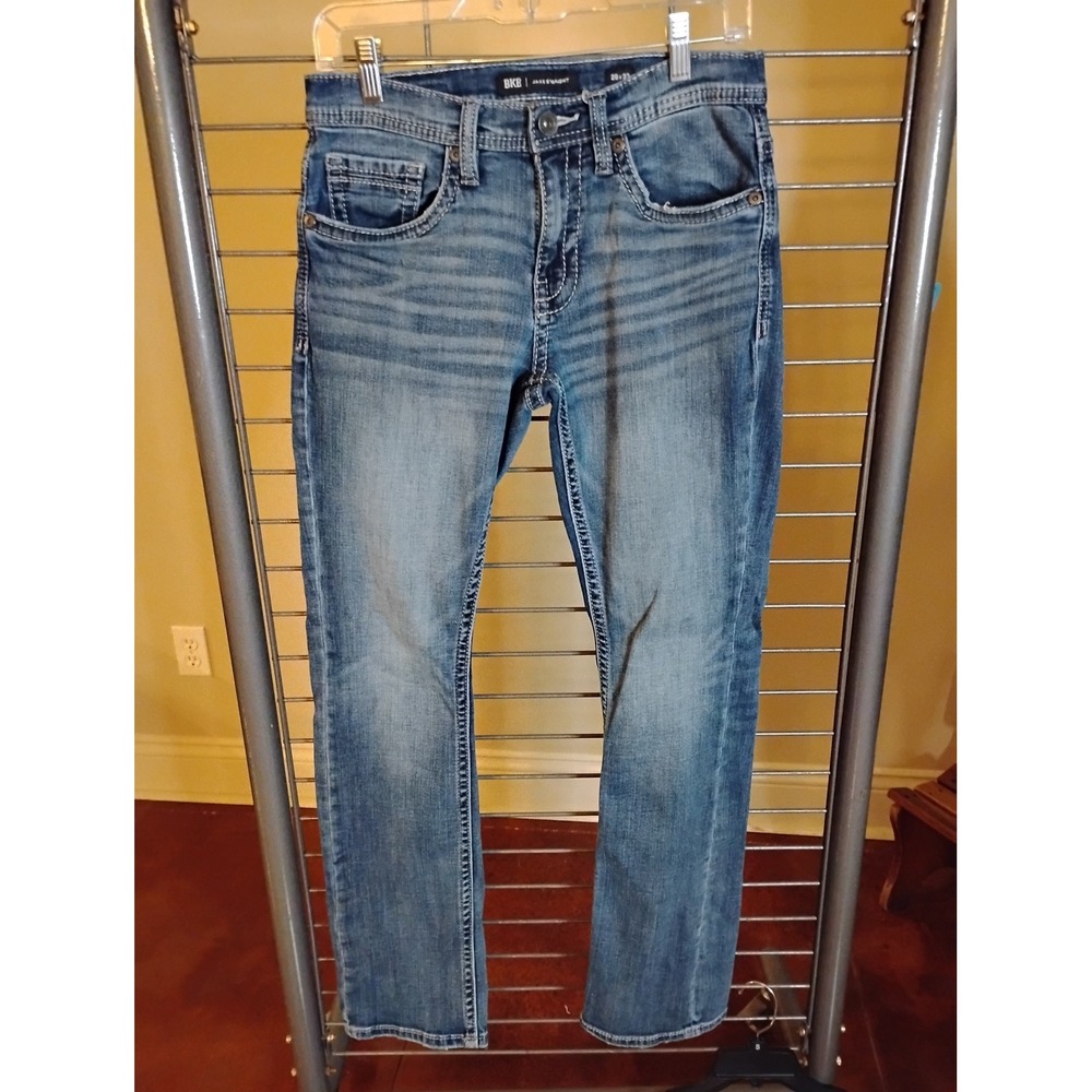 BKE Jake Straight Mens Medium Wash Coolmax Stretch Denim Jeans 29x31